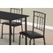 Monarch Specialties Dining Set - 5Pcs Set / Black Metal And Top I 1018 - alternate 2